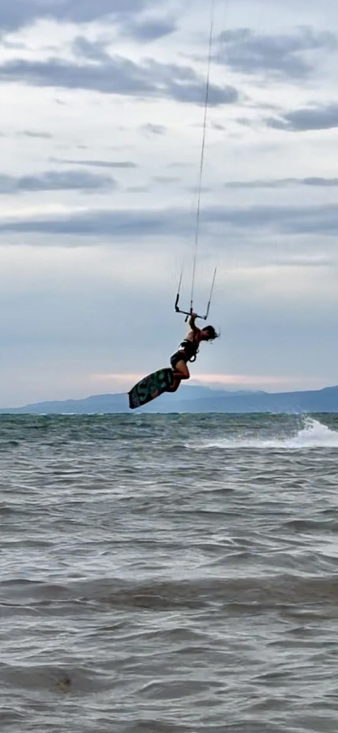 jumping kite surfer jumping kite surfer